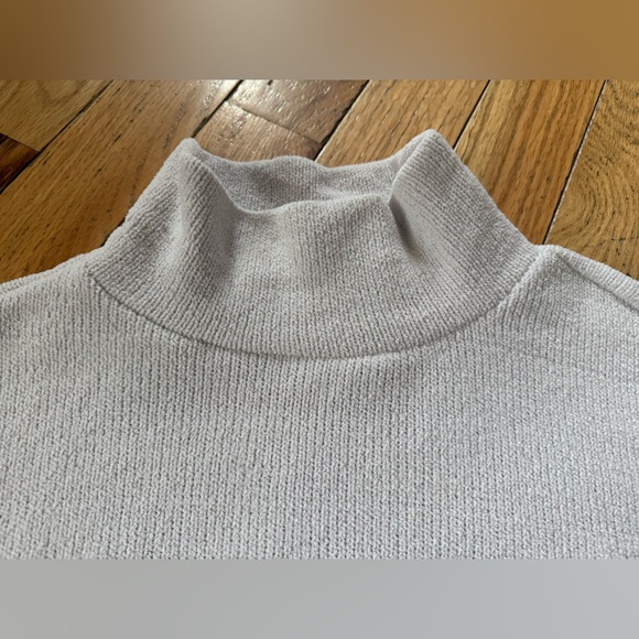 Free People Beach Slouchy Mock Neck Cozy Oversized Tunic Ivory Women’s Size M - Picture 5 of 12